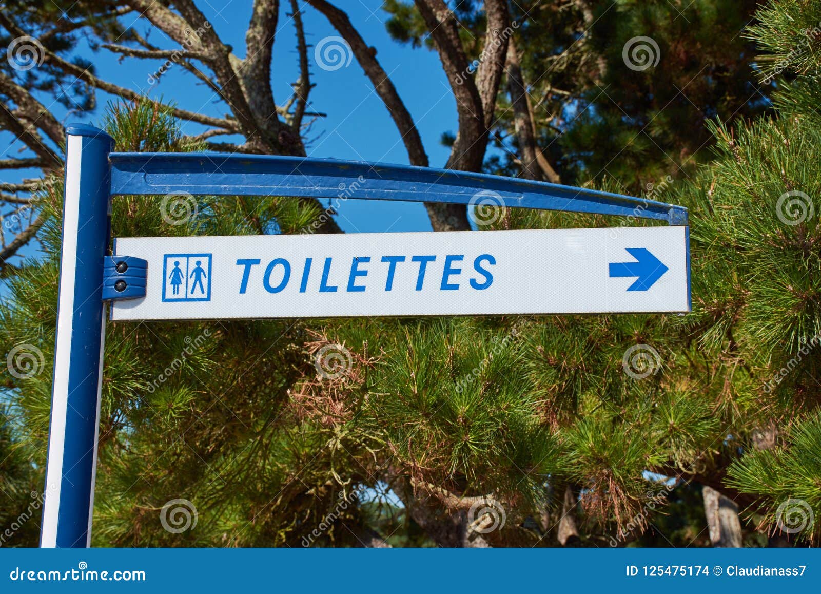 french word `toilettes` means toilet on a direction sign